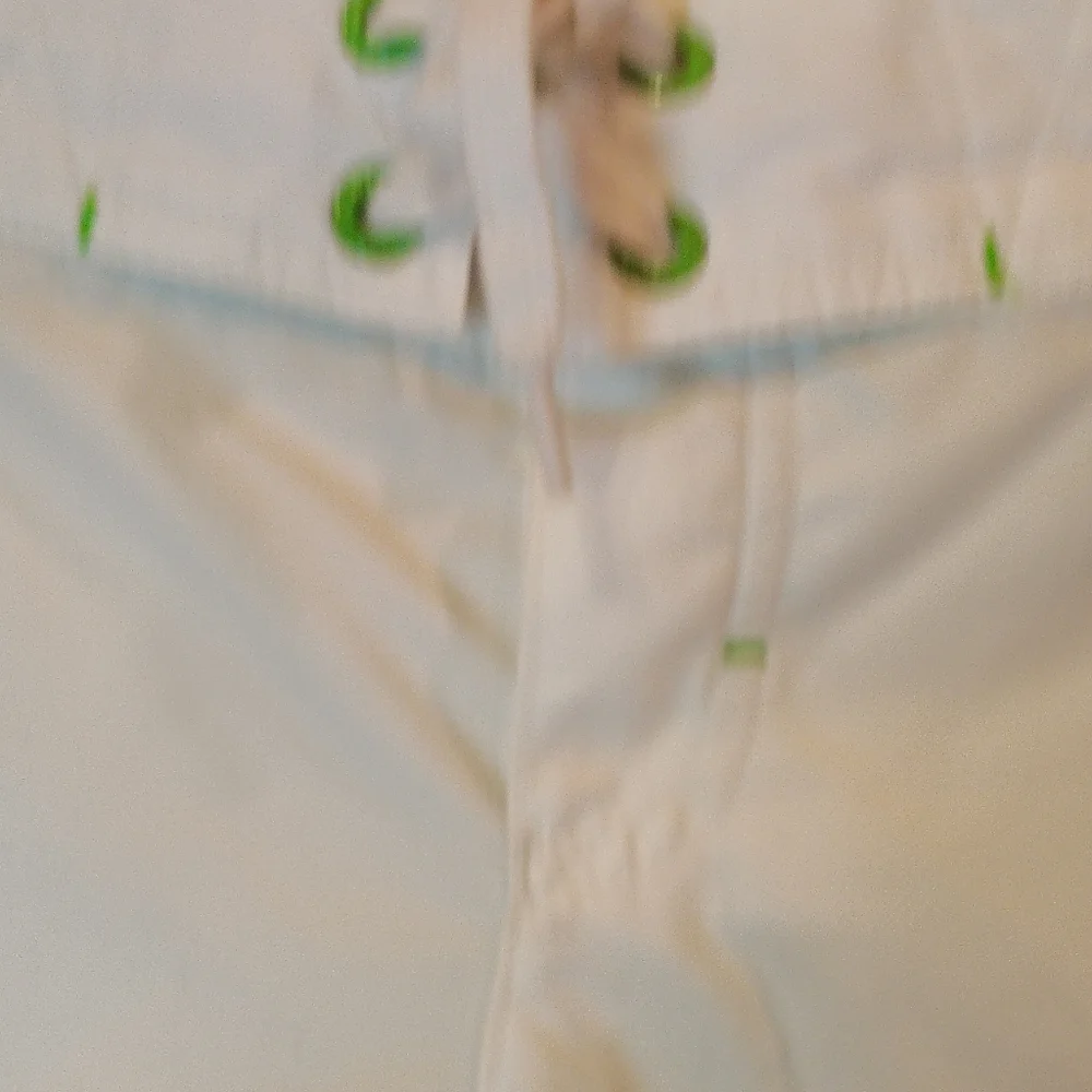 Y2K FOX racing Women’s Board Shorts Sz 3 White/Green/Pink Drawstring Vintage - Picture 3 of 9
